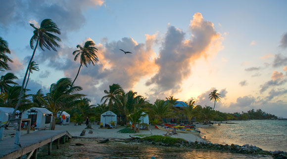 Belize Sunset Sunset at Glover's Reef, Belize