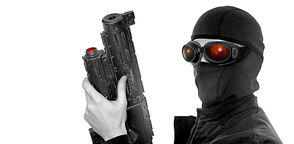 Have blaster, will travel. Have blaster, will travel.